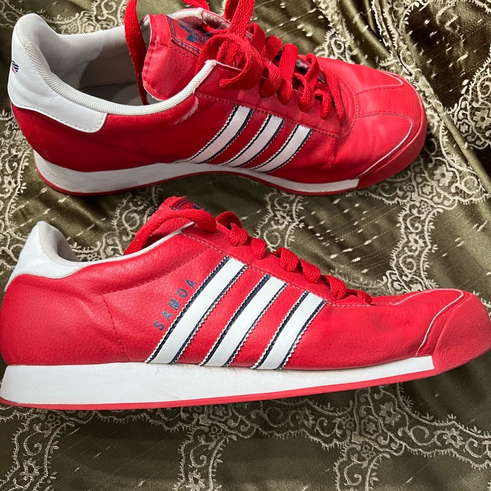 Adidas “Samoa” Red, white,& blue sneakers